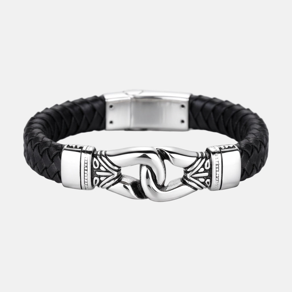 Pulsera Vikinga de Piel y Acero – Fuerza, Estilo y Tradición