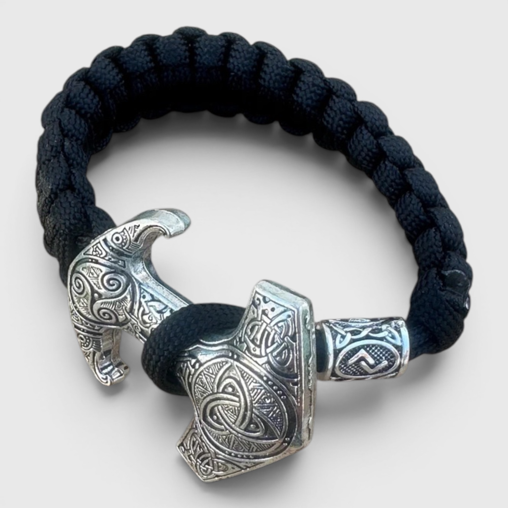 Pulsera Mjölnir de Estilo Vikingo | Amuleto de Poder