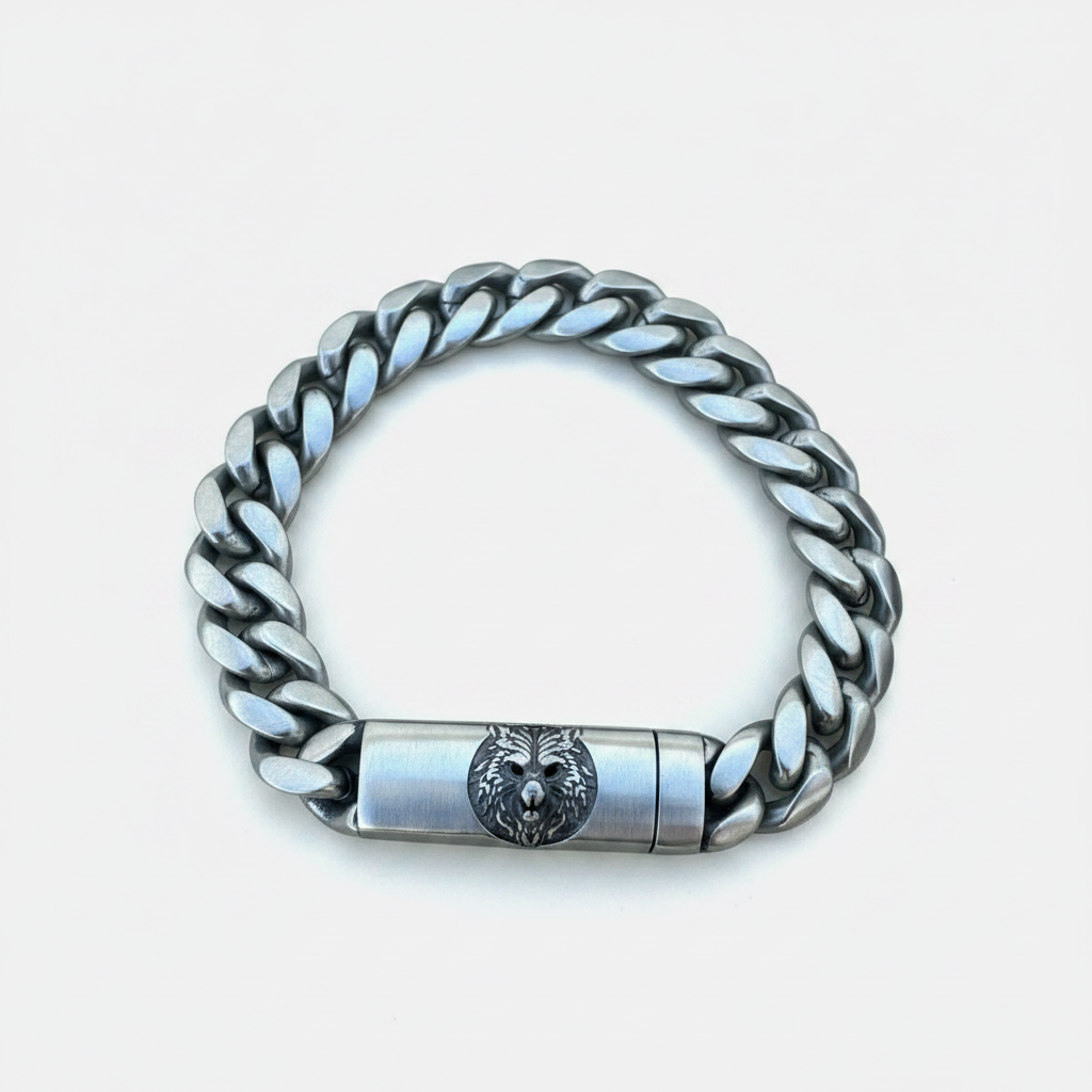 Pulsera Vikinga de Acero Inoxidable – Fuerza, Estilo y Tradición Nórdica