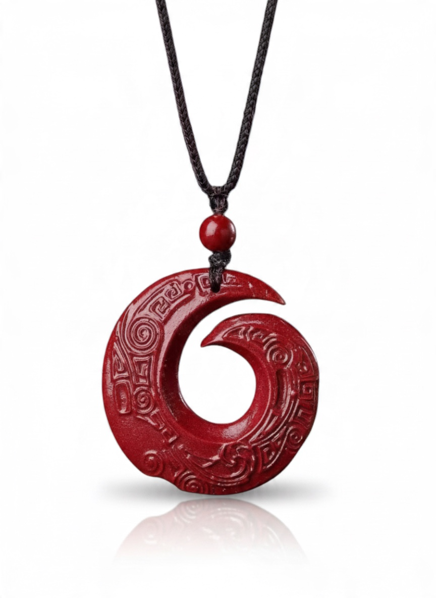 Collar de Obsidiana Maorí – Amuleto Artesanal de Buena Suerte y Protección (Copia)
