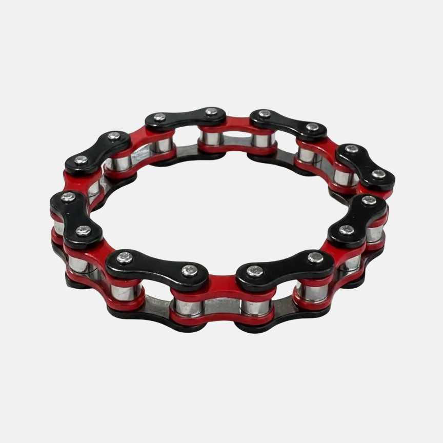 Pulsera estilo cadena de moto en acero robusto – 12 mm