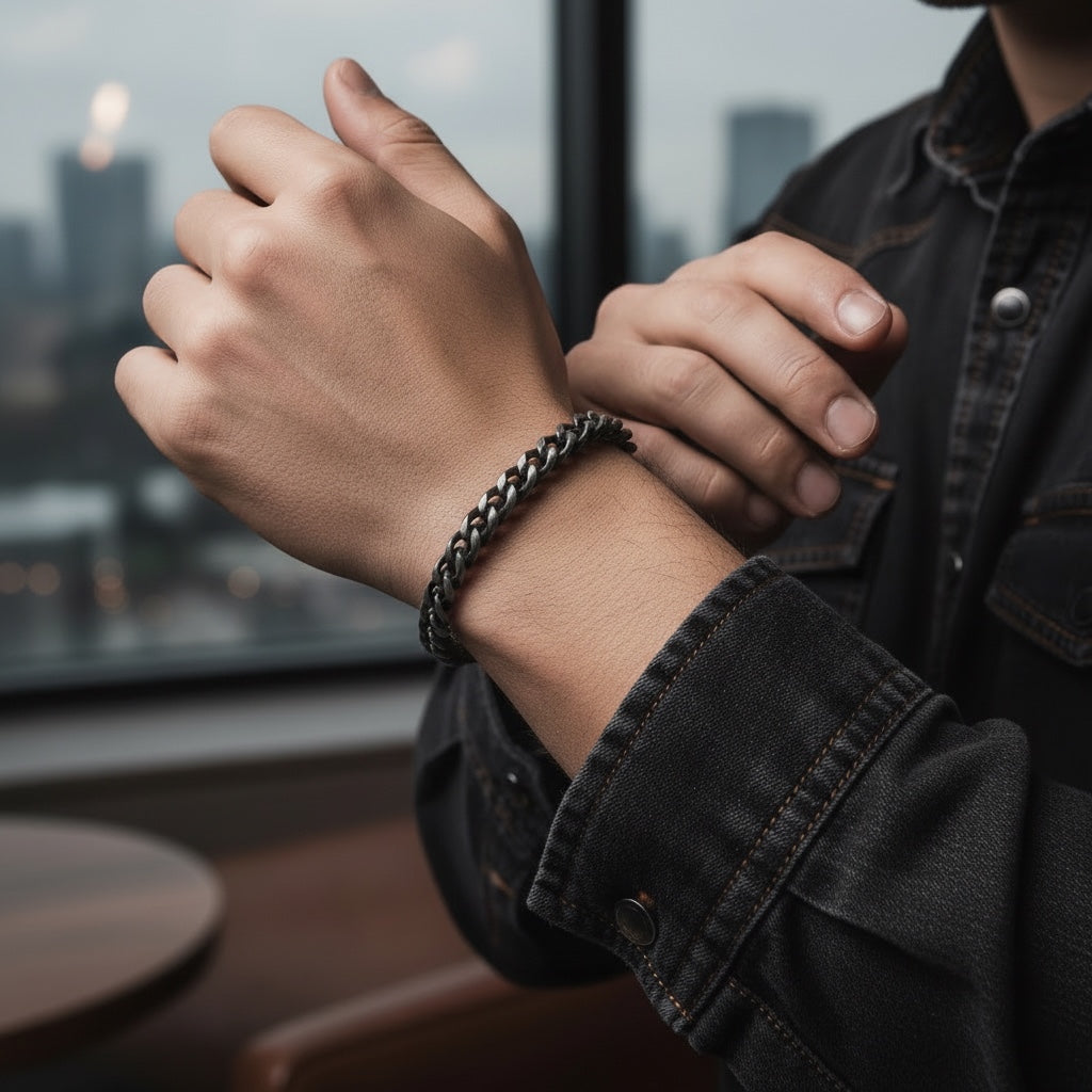 Pulsera de Acero Inoxidable de Eslabones 6 mm – Estilo Actual y Elegancia Atemporal
