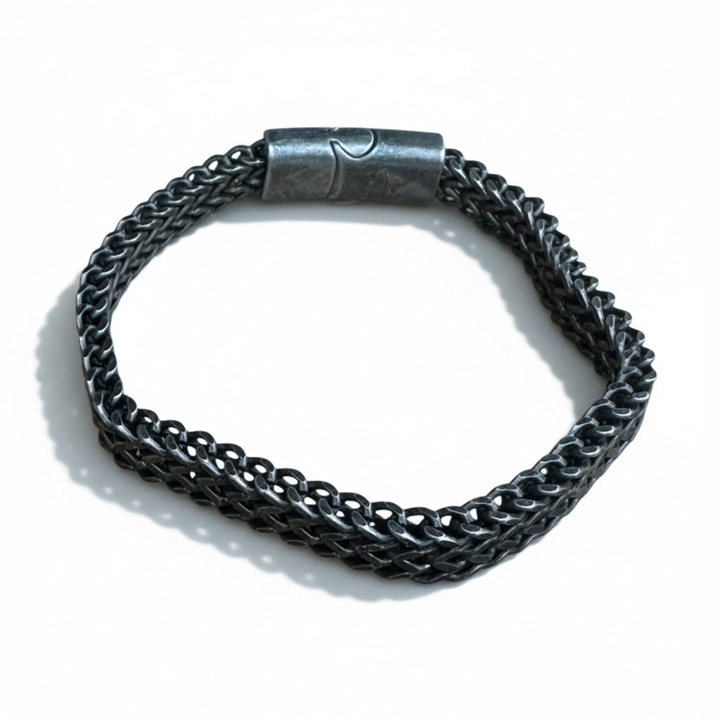 Pulsera de Acero Color Envejecido – Estilo Urbano y Moderno