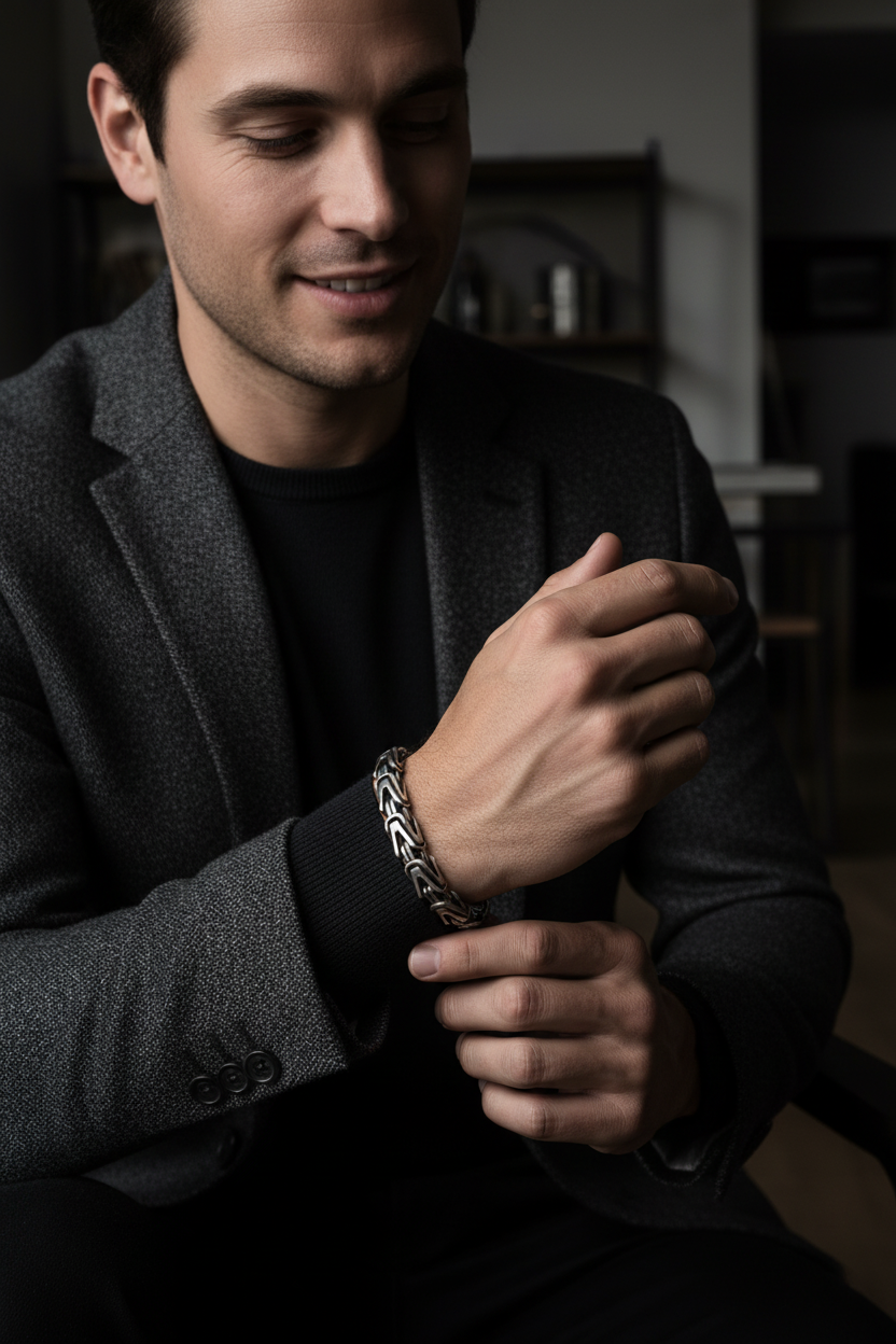 Pulsera de Eslabones de Acero Inoxidable 8 mm – Diseño Moderno y Elegante