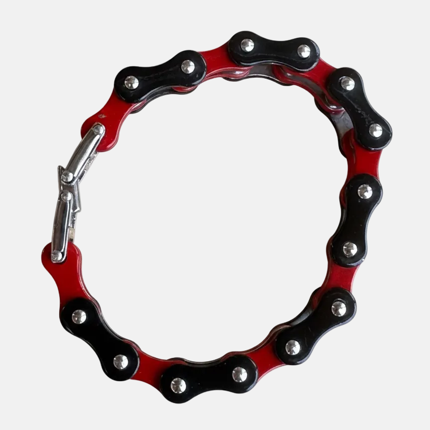 Pulsera estilo cadena de moto en acero robusto – 12 mm