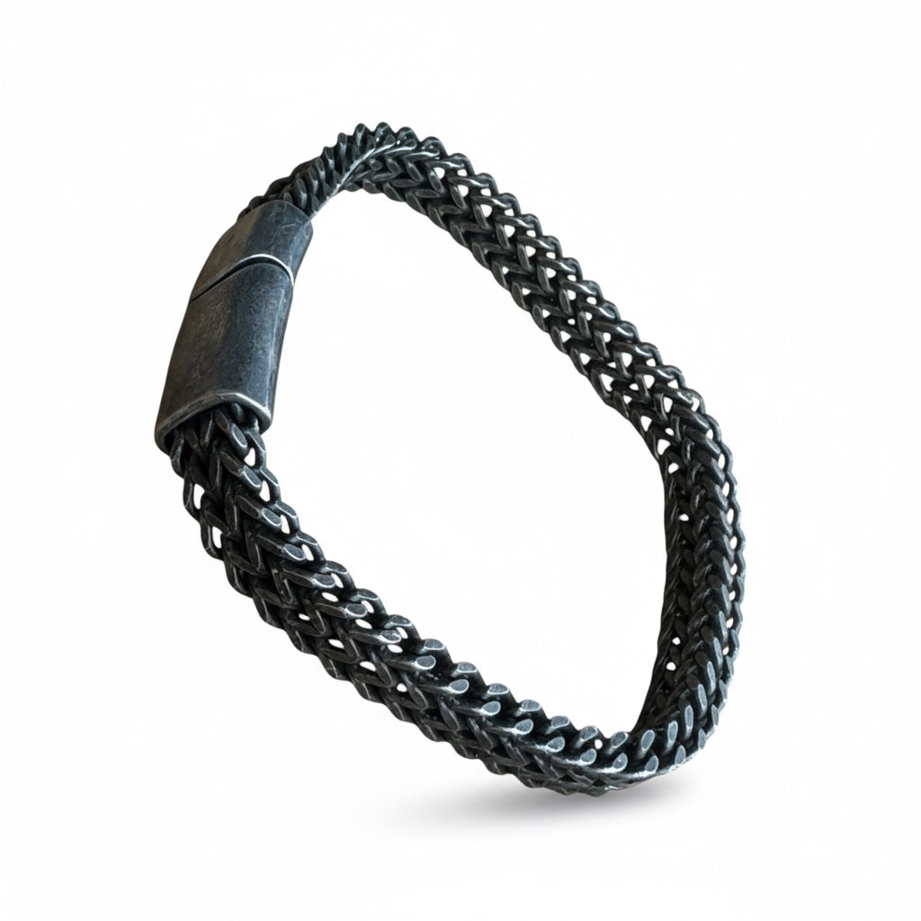 Pulsera de Acero Color Envejecido – Estilo Urbano y Moderno