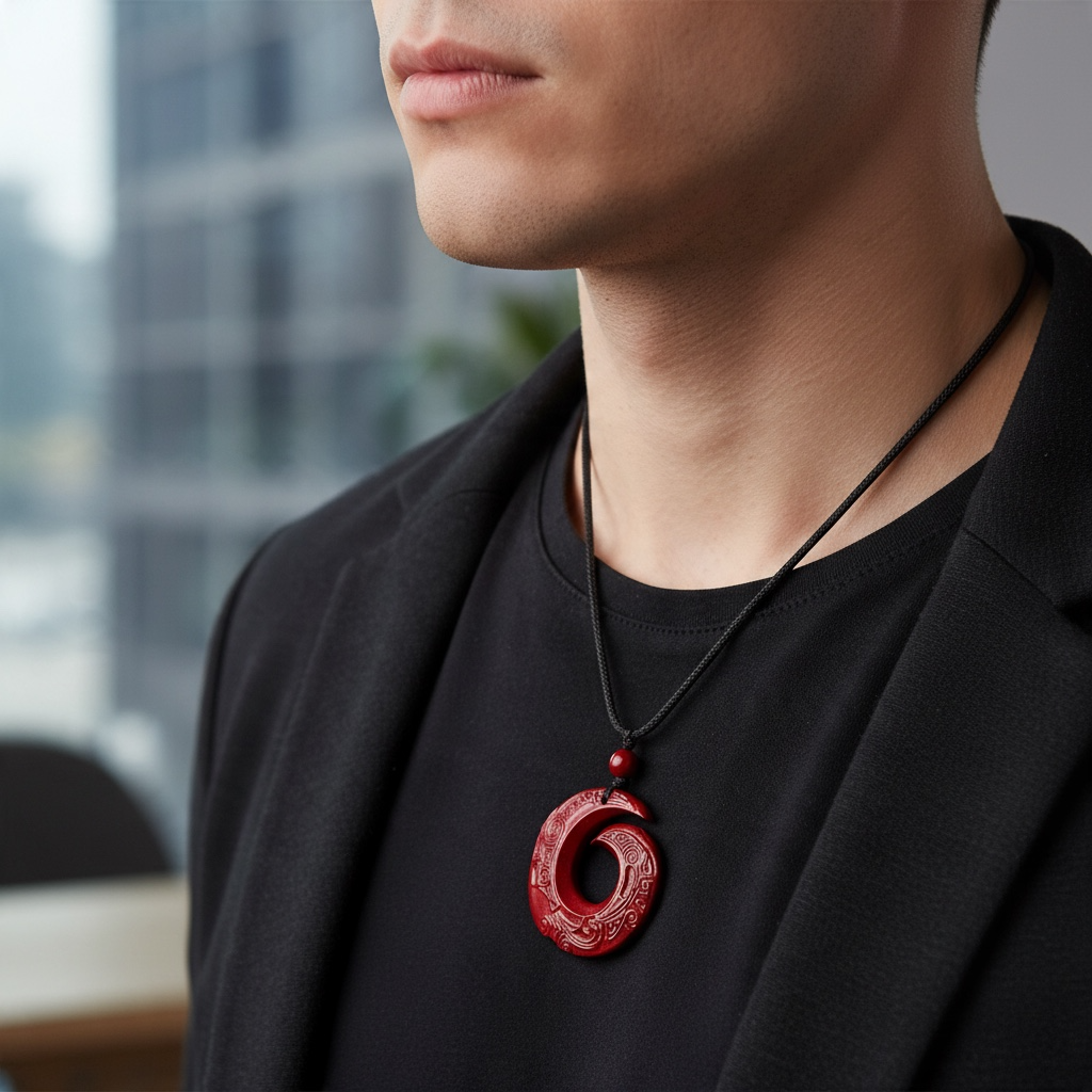 Collar de Obsidiana Maorí – Amuleto Artesanal de Buena Suerte y Protección (Copia) (Copia)