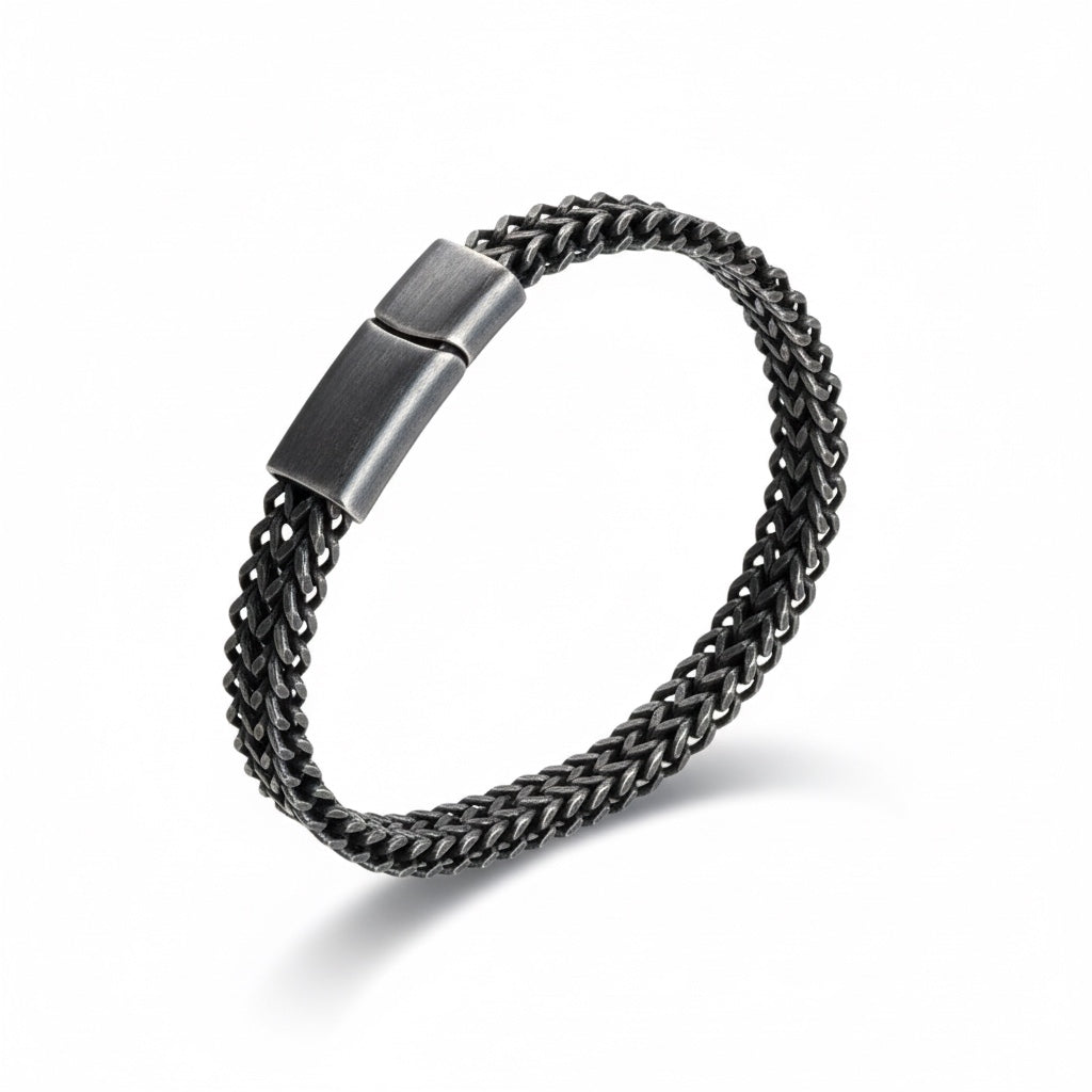 Pulsera de Acero Color Envejecido – Estilo Urbano y Moderno