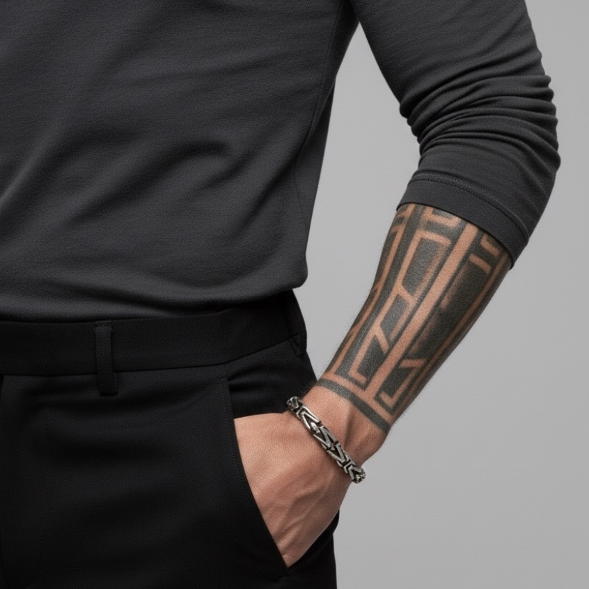Pulsera de Eslabones de Acero Inoxidable 8 mm – Diseño Moderno y Elegante