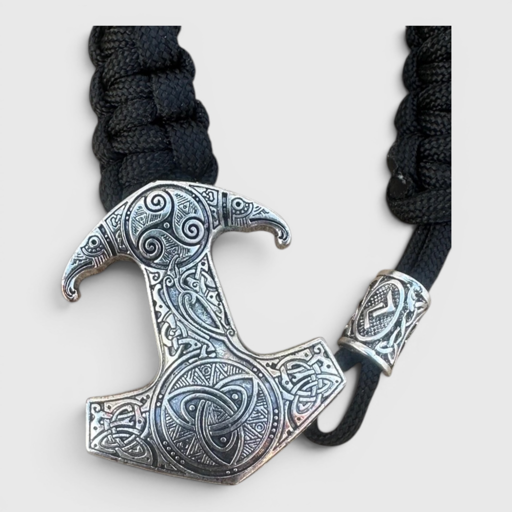 Pulsera Mjölnir de Estilo Vikingo | Amuleto de Poder