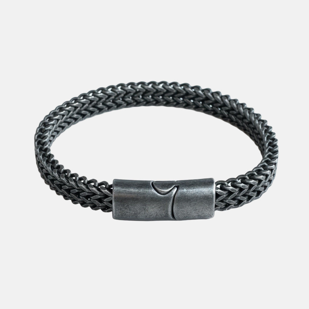 Pulsera de Acero Color Envejecido – Estilo Urbano y Moderno