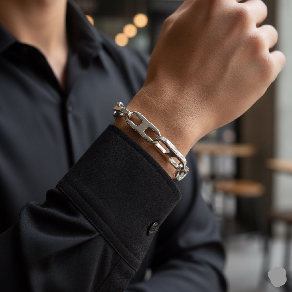 Pulsera de Acero Inoxidable Estilo Moderno y Elegante