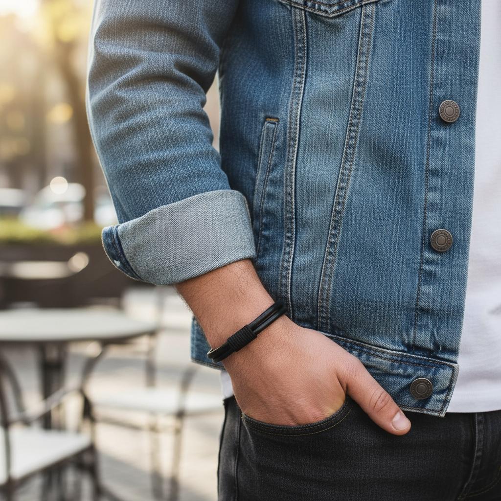 Pulsera de Piel y Metal | Elegante, Moderna y Sofisticada