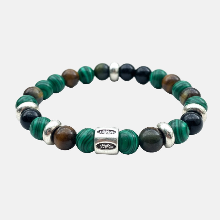 Pulsera de Malaquita y Ojo de Tigre – Energía, Equilibrio y Protección