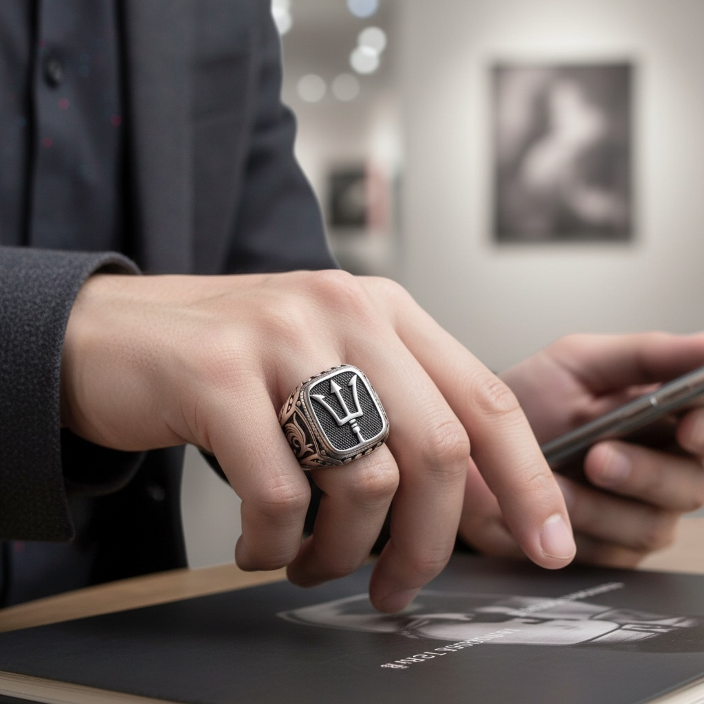Anillo de Poseidón en Acero – Poder, Estilo y Eternidad