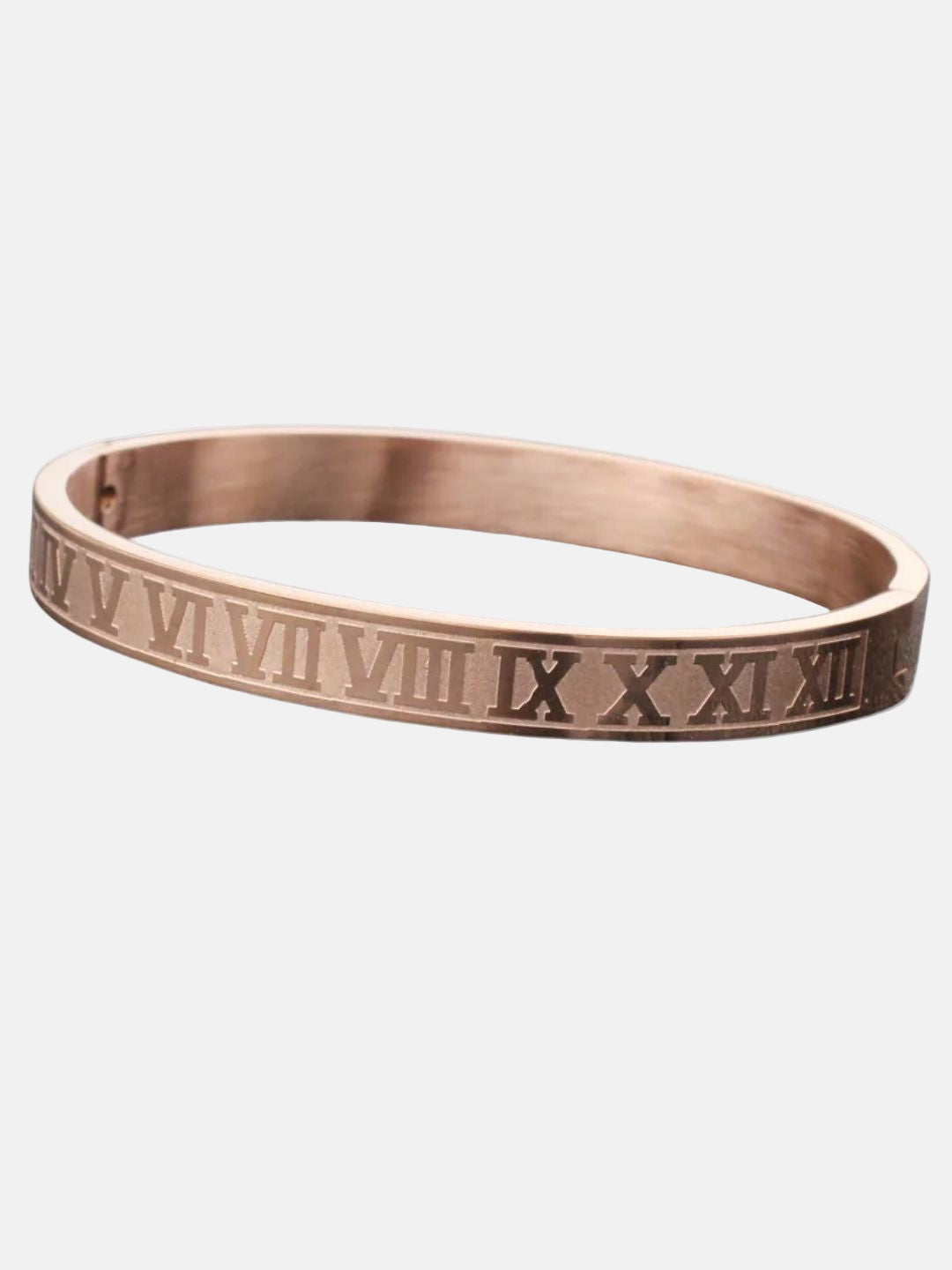 Pulsera de Acero Titanio con Diseño de Números Romanos Negra