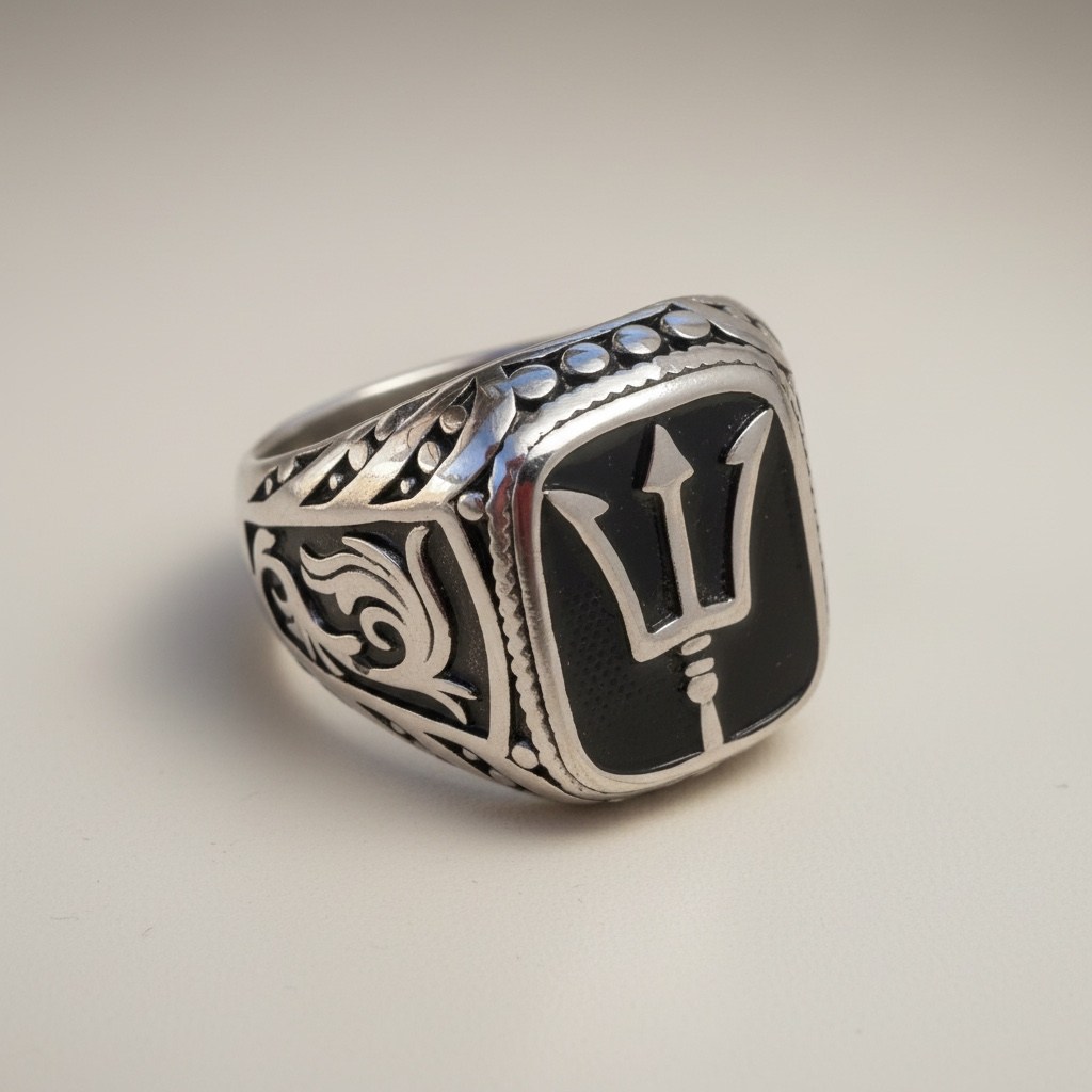 Anillo de Poseidón en Acero – Poder, Estilo y Eternidad