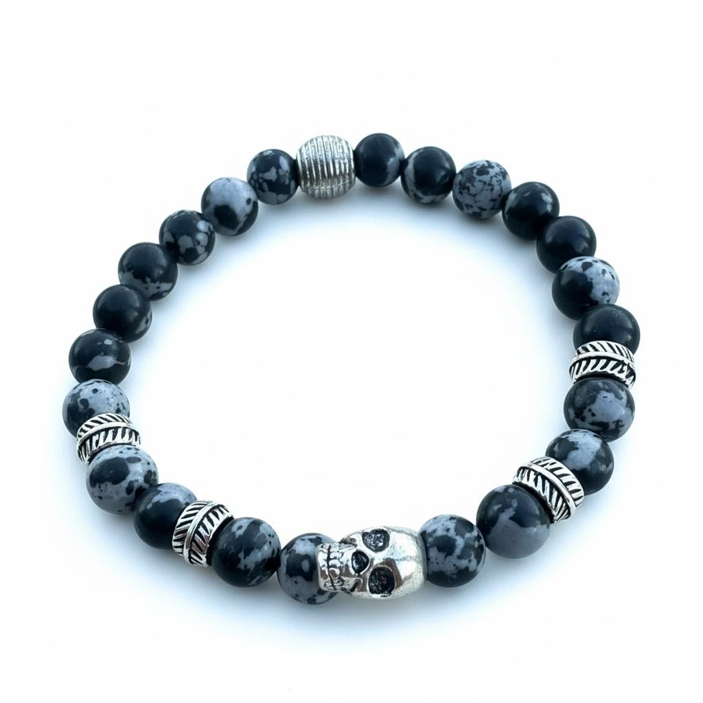 Pulsera de Obsidiana Nevada Protección, Estilo y Energía en una Sola Pieza