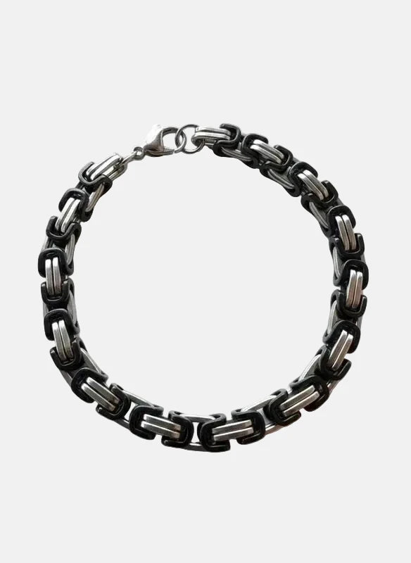 Pulsera Moderna y Elegante de Acero de Titanio – Diseño Bicolor
