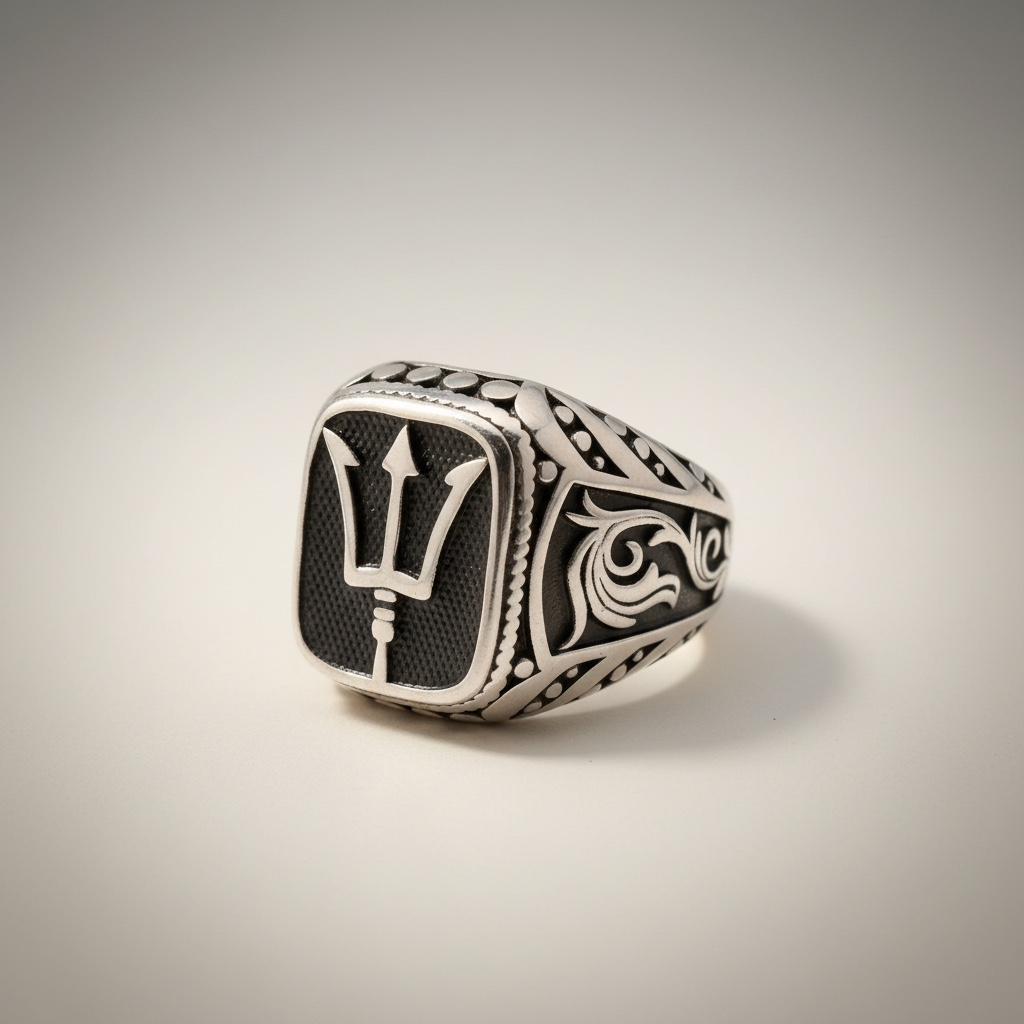Anillo de Poseidón en Acero – Poder, Estilo y Eternidad