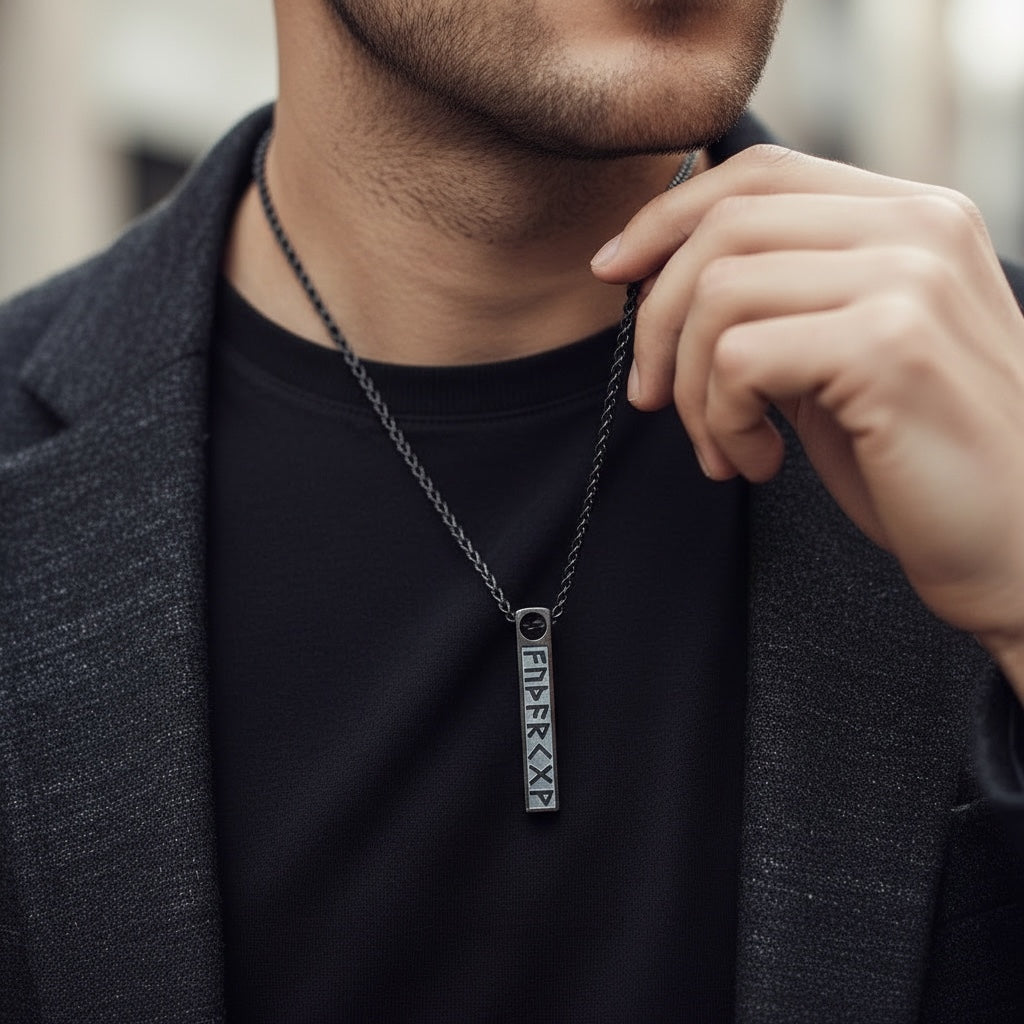 Collar de Acero Inspirado en la Cultura Nórdica