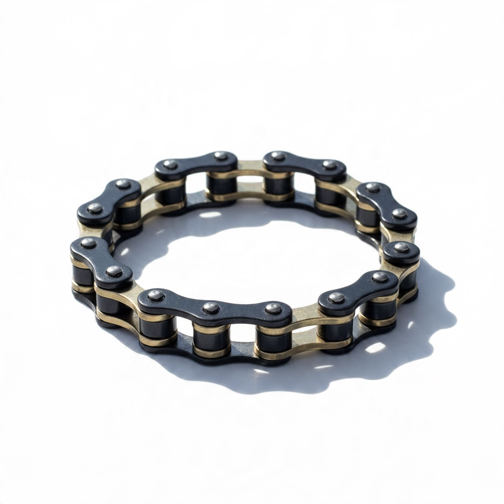 Pulsera estilo cadena de moto en acero robusto – 12 mm (Copia)