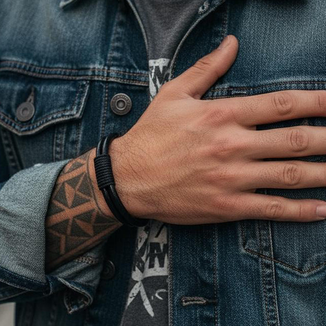 Pulsera de Piel y Metal | Elegante, Moderna y Sofisticada