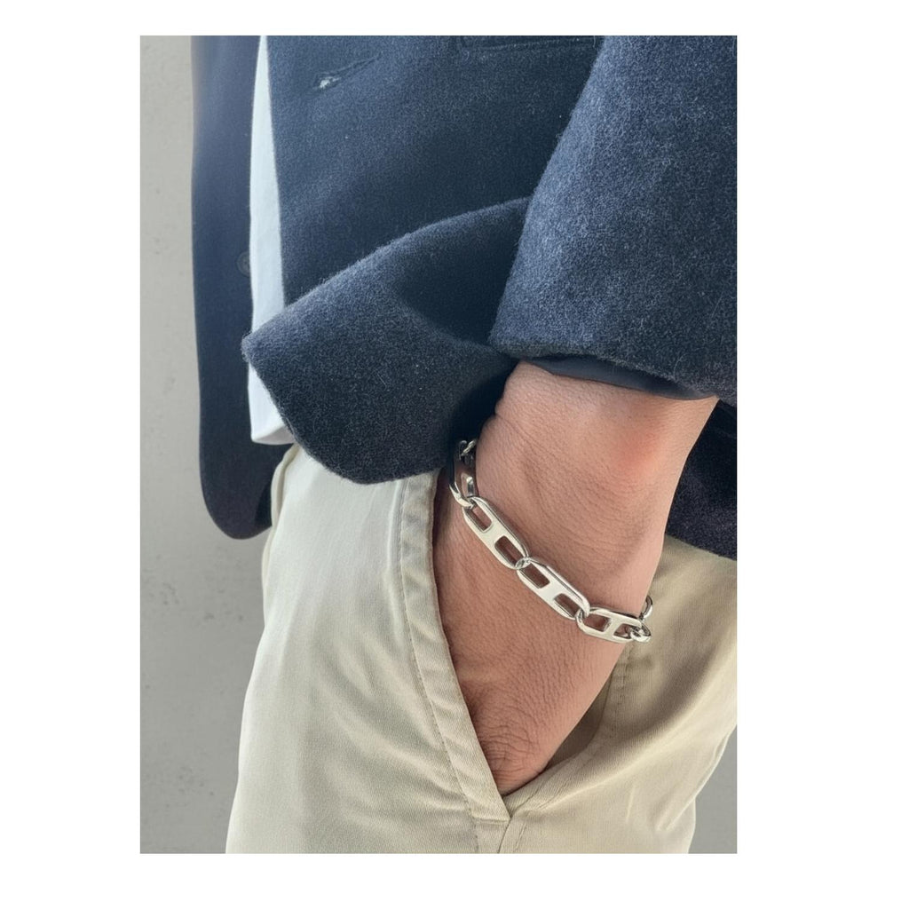 Pulsera de Acero Inoxidable Estilo Moderno y Elegante