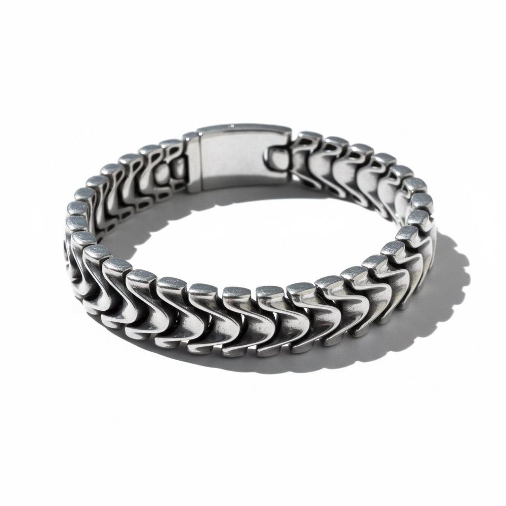 Pulsera Nórdica de Acero – Estilo Vikingo