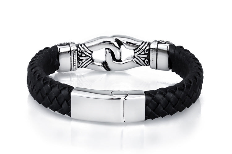 Pulsera Vikinga de Piel y Acero – Fuerza, Estilo y Tradición