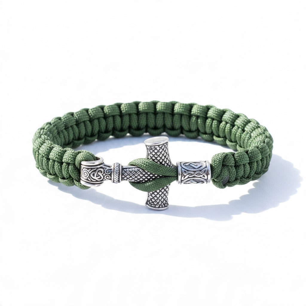Pulsera Mjölnir de Estilo Vikingo | Amuleto de Poder y Valentía (Copia)