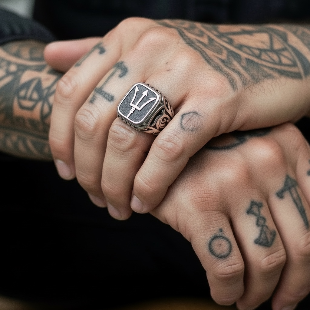 Anillo de Poseidón en Acero – Poder, Estilo y Eternidad
