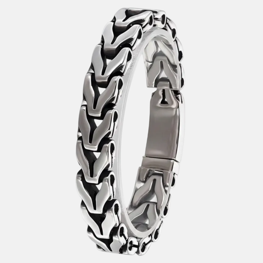 Pulsera de Acero de Eslabones Modernos de 12 mm