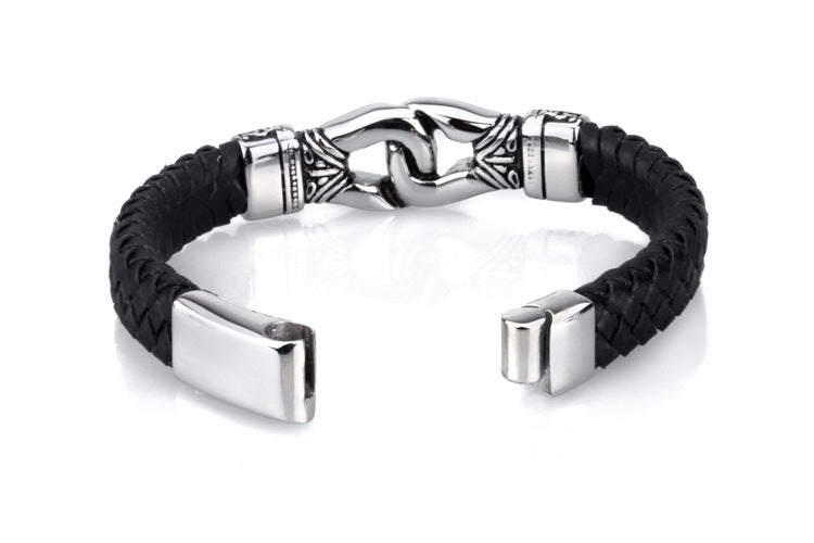 Pulsera Vikinga de Piel y Acero – Fuerza, Estilo y Tradición
