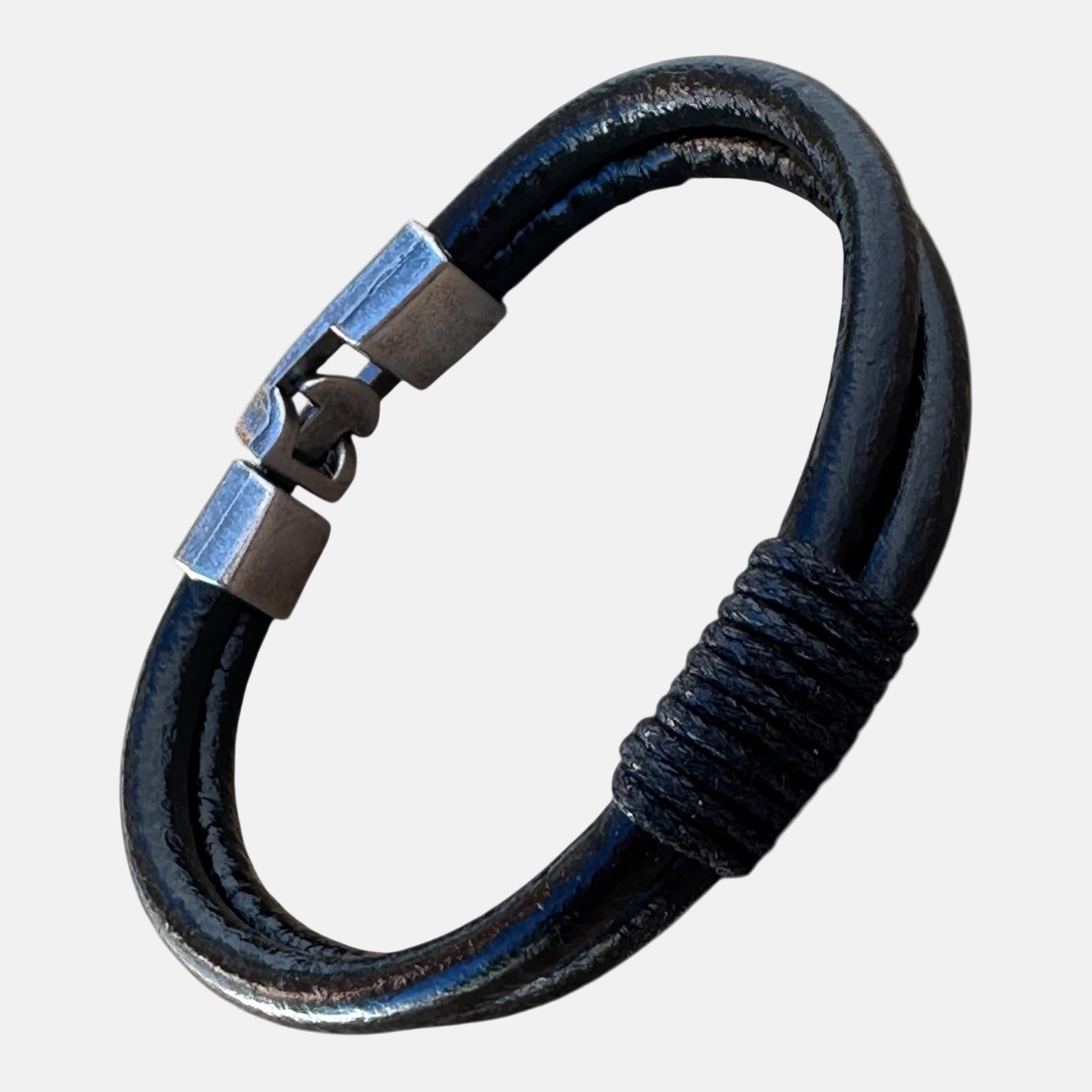 Pulsera de Piel y Metal | Elegante, Moderna y Sofisticada