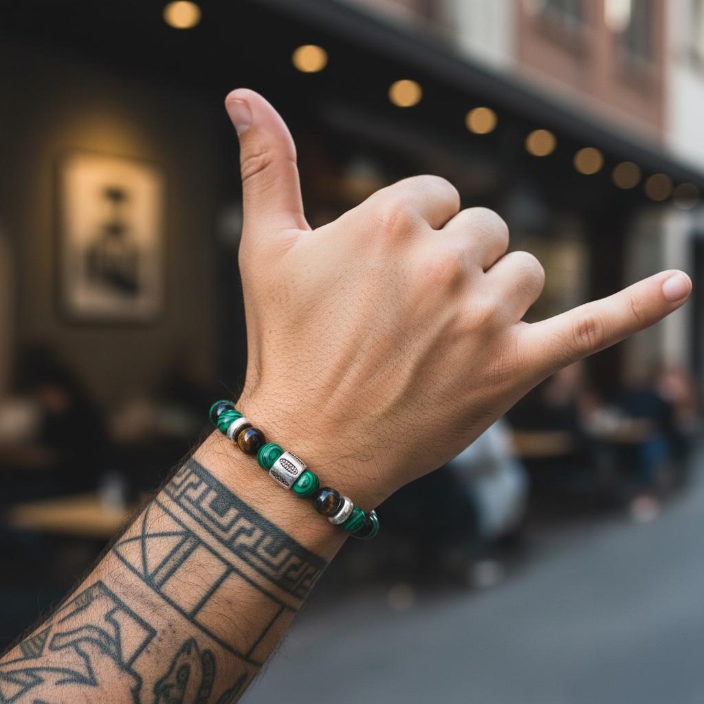 Pulsera de Malaquita y Ojo de Tigre – Energía, Equilibrio y Protección