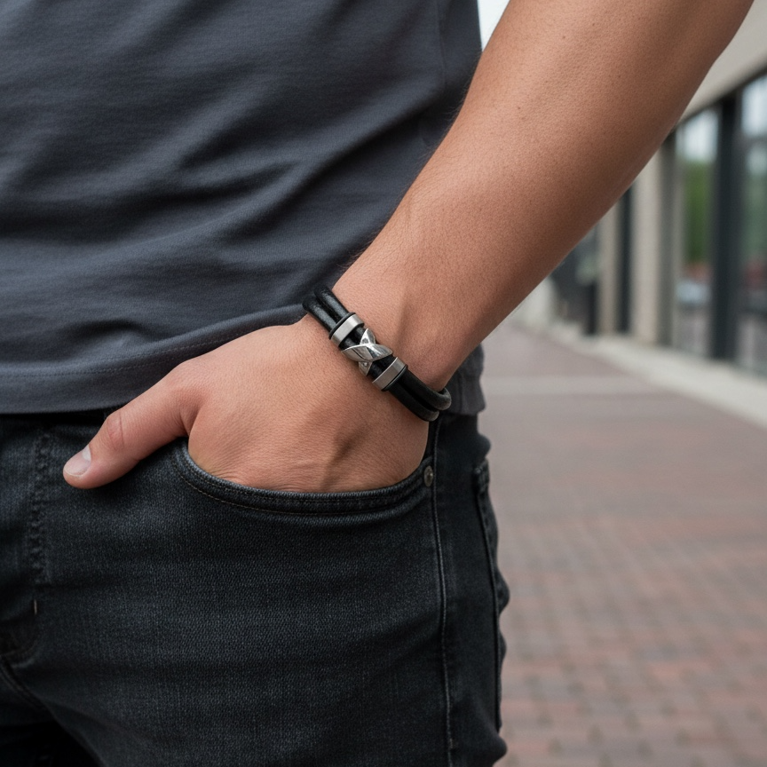 Pulsera de Piel Moderna: Elegancia y Estilo para Cada Ocasión