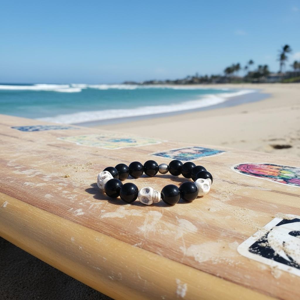 Pulsera  con Calaveras – Estilo Surfero Moderno