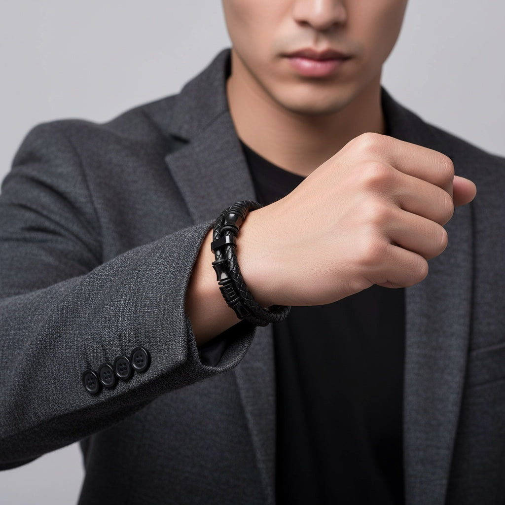 Pulsera de Piel Moderna y Elegante: Estilo que Acompaña Cada Ocasión