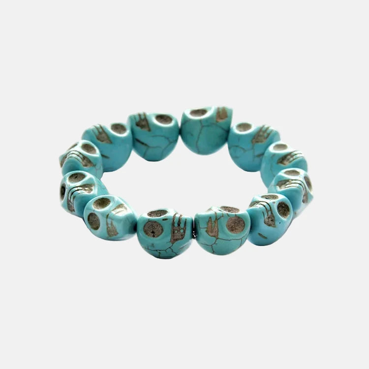 Pulsera de Calaveras  – Estilo Libre y Rebelde - Turquesa
