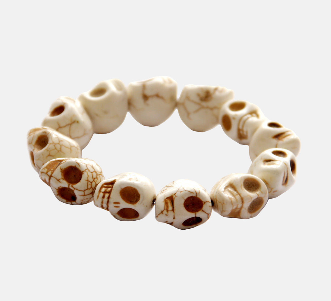 Pulsera de Calaveras  – Estilo Libre y Rebelde - Beig