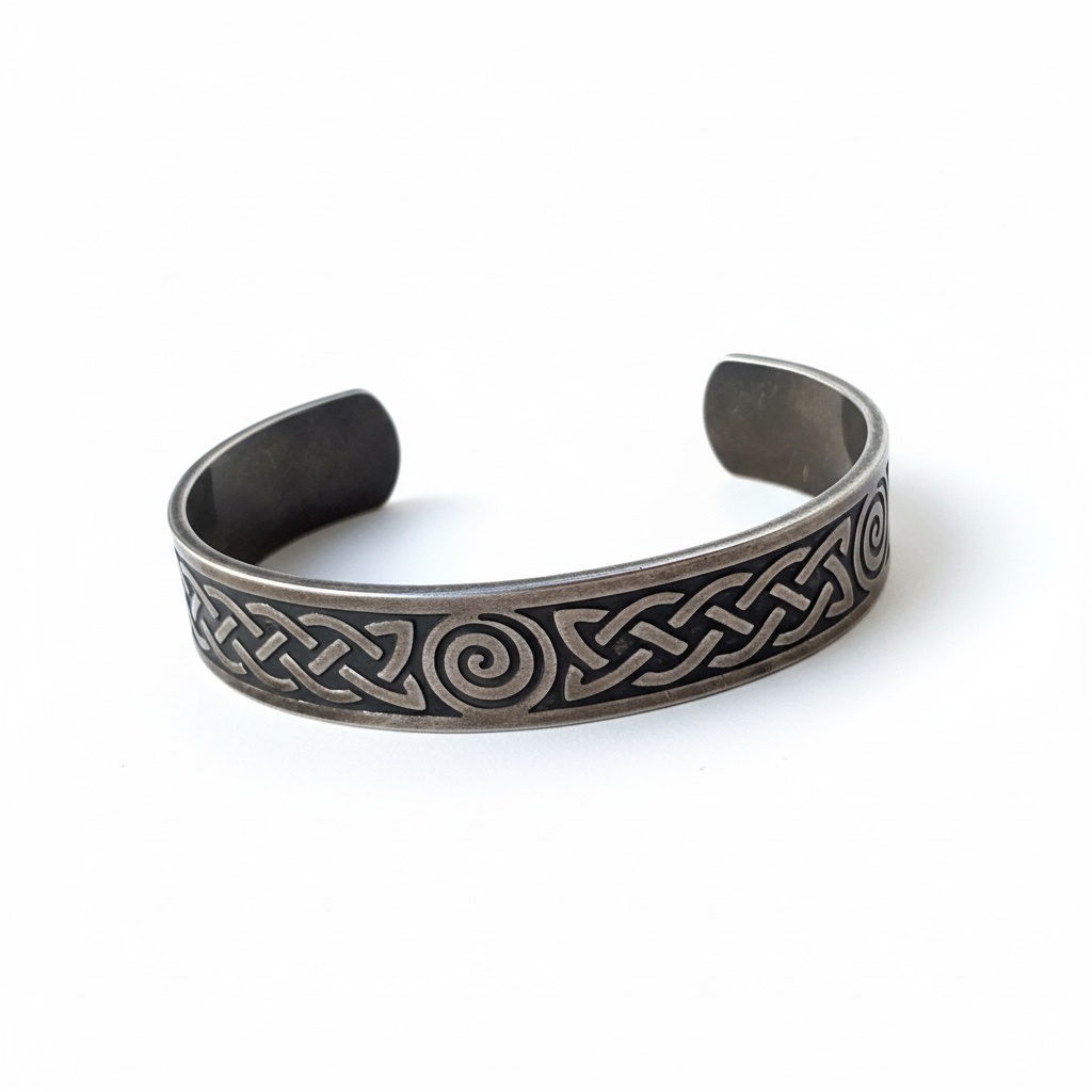 Pulsera Vikinga de Acero de Titanio – Fuerza y Espíritu Ancestral