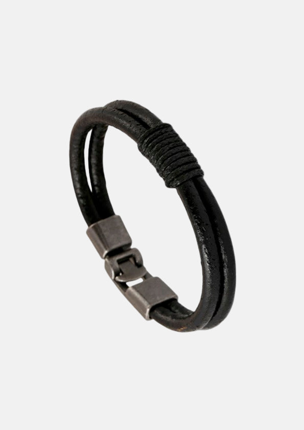 Pulsera de Piel y Metal | Elegante, Moderna y Sofisticada