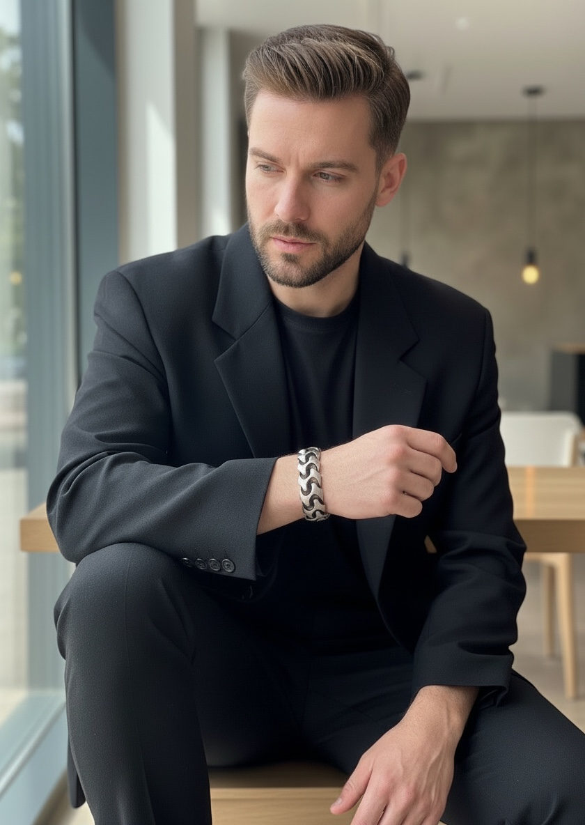Pulsera de Acero Inoxidable de 18mm – Estilo Robusto y Moderno