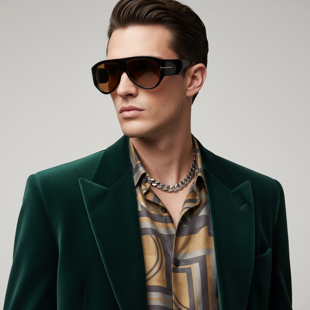 Gafas de sol retro UV400 | Pantalla grande elegante