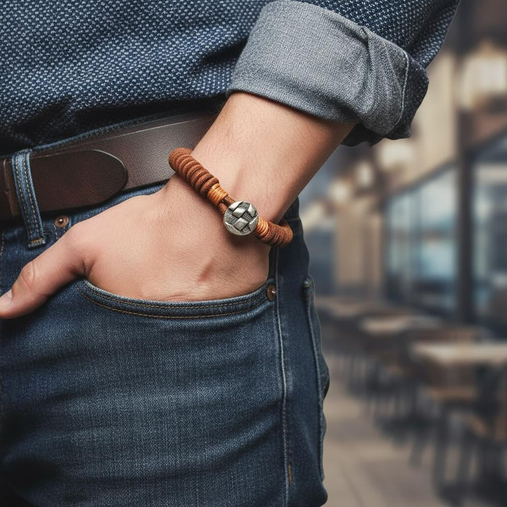 Pulsera de Piel  – Estilo Urbano y Auténtico