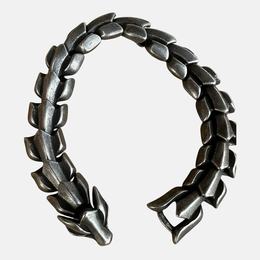 Pulsera de Acero Inoxidable 316 con Dragón Vikingo – Diseño Robusto de 15 mm