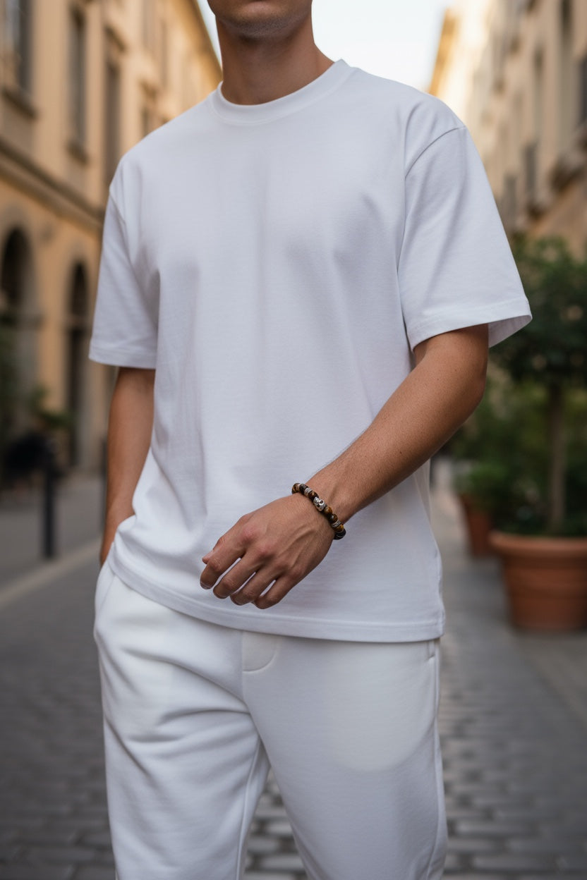 Pulsera de Ojo de Tigre con Calavera — Energía, Protección y Estilo Rebelde